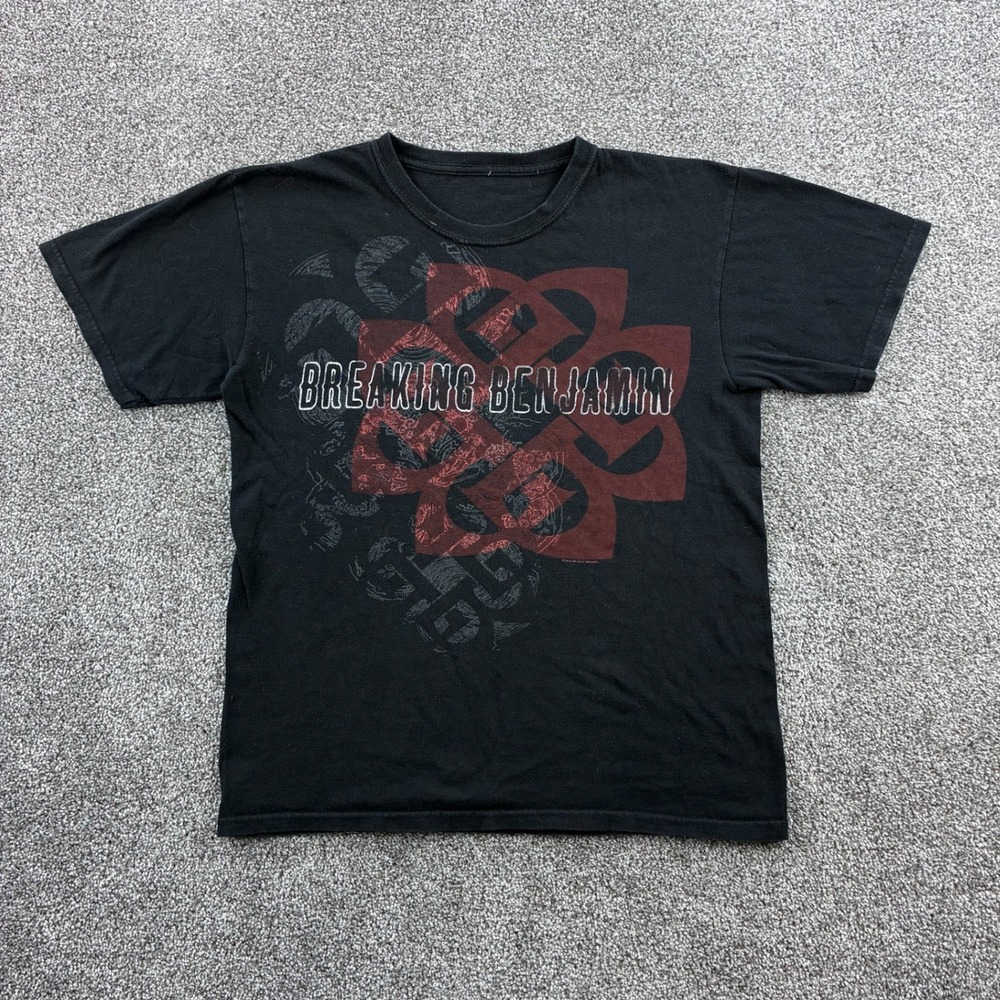 Vintage Y2K Breaking Benjamin Shirt Mens M Black Band Alternative Rock Grunge